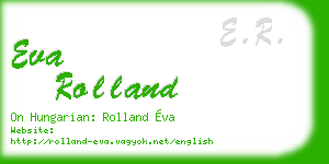 eva rolland business card