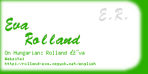 eva rolland business card